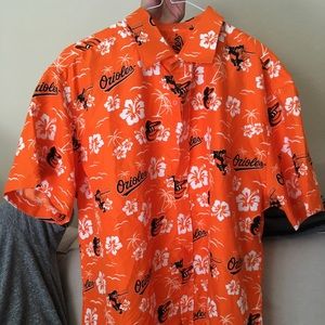 Hawaiian Men’s button down Baltimore Orioles